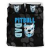 Pitbull Dad Duvet Cover and Pillowcase Set Bedding Set