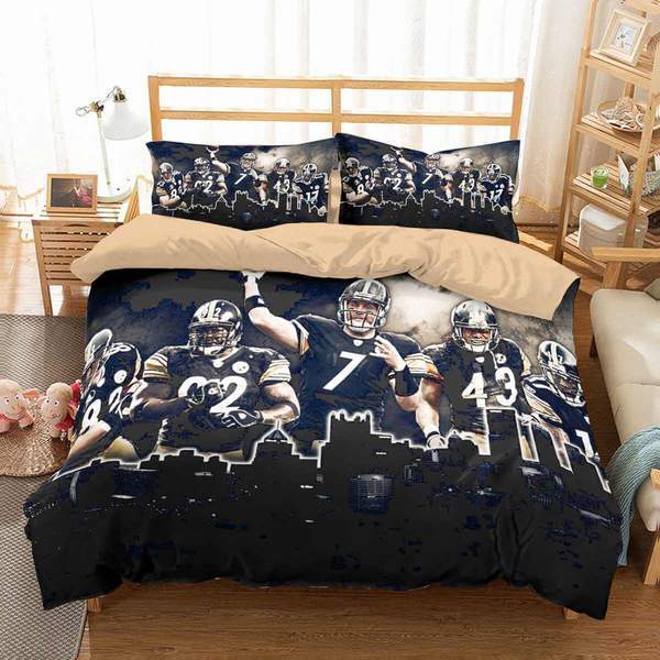 Pittsburgh Steelers 2 Duvet Cover and Pillowcase Set Bedding Set