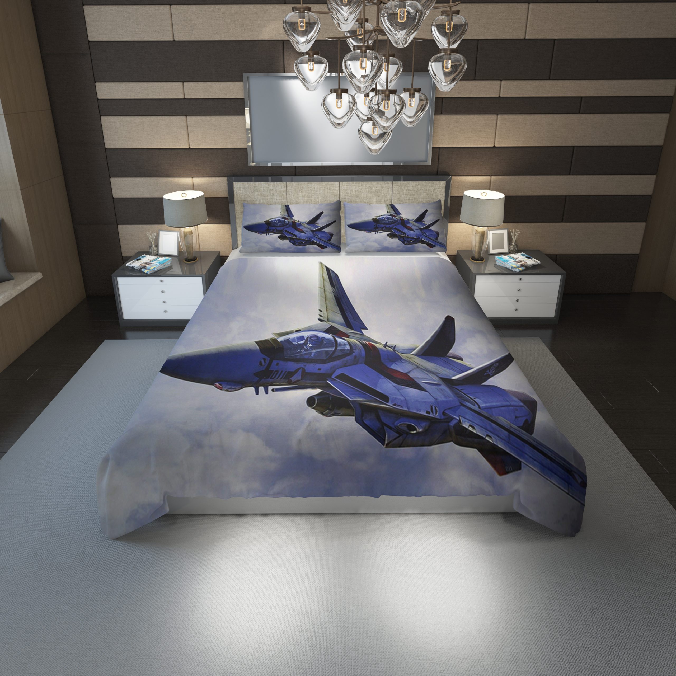 Planes Duvet Cover and Pillowcase Set Bedding Set 1142