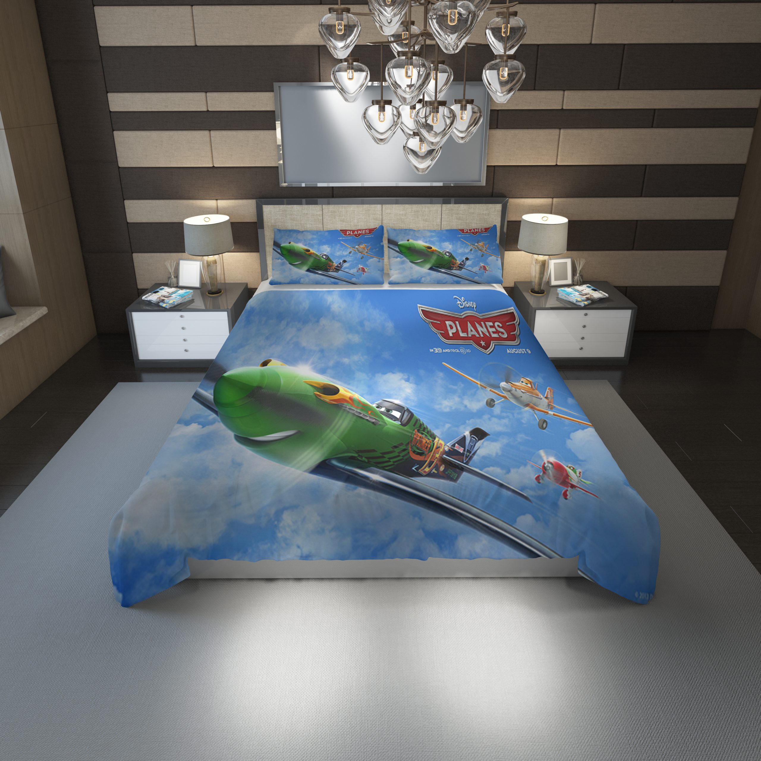 Planes Duvet Cover and Pillowcase Set Bedding Set 1143