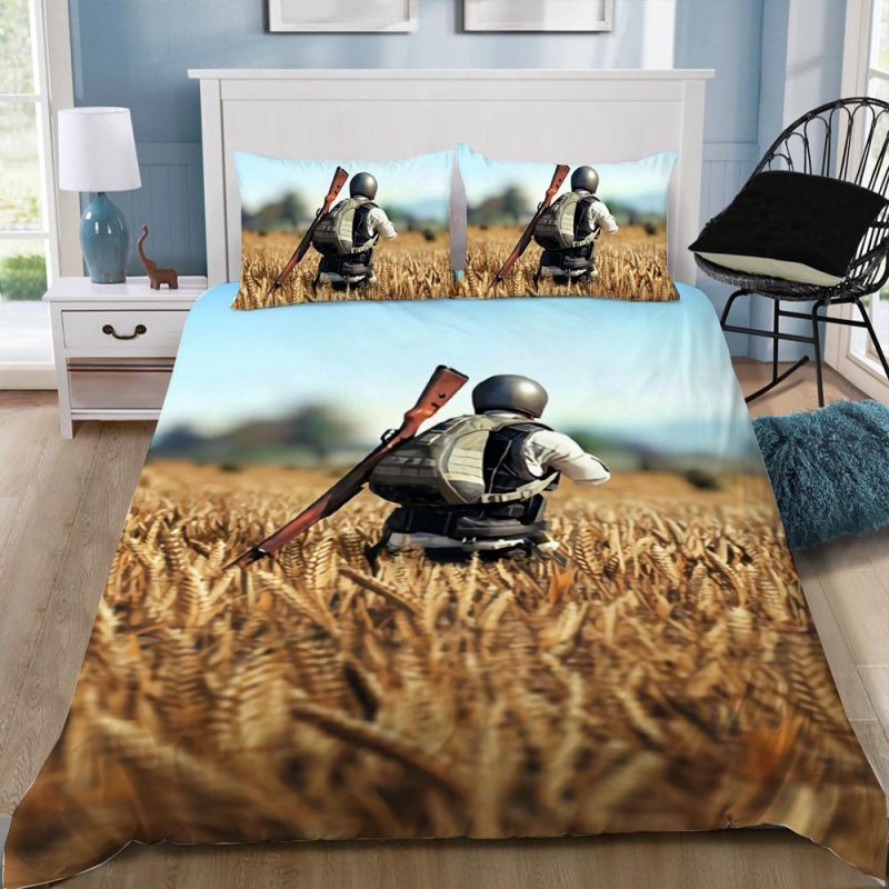 Playerunknownâ€™S Pubg Gamer 1 Duvet Cover and Pillowcase Set Bedding Set 124