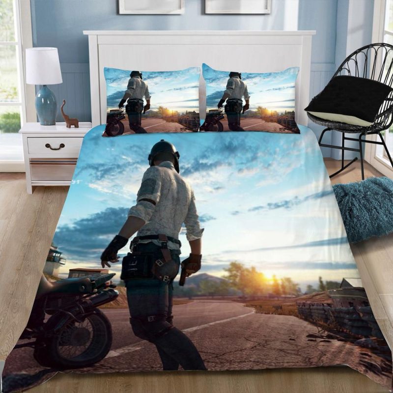 Playerunknownâ€™S Pubg Gamer 1 Duvet Cover and Pillowcase Set Bedding Set 165