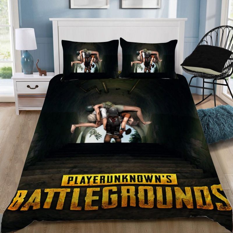 Playerunknownâ€™S Pubg Gamer 1 Duvet Cover and Pillowcase Set Bedding Set 214