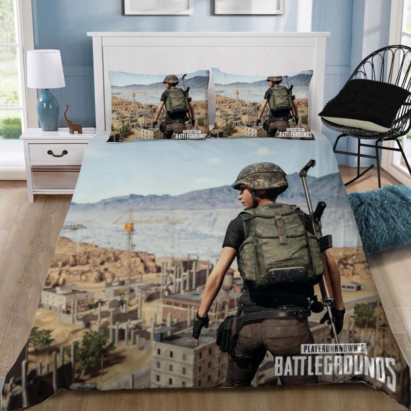 Playerunknownâ€™S Pubg Gamer 14 Duvet Cover and Pillowcase Set Bedding Set