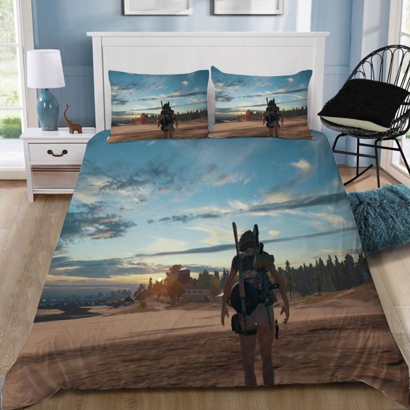 Playerunknownâ€™S Pubg Gamer Duvet Cover and Pillowcase Set Bedding Set 250