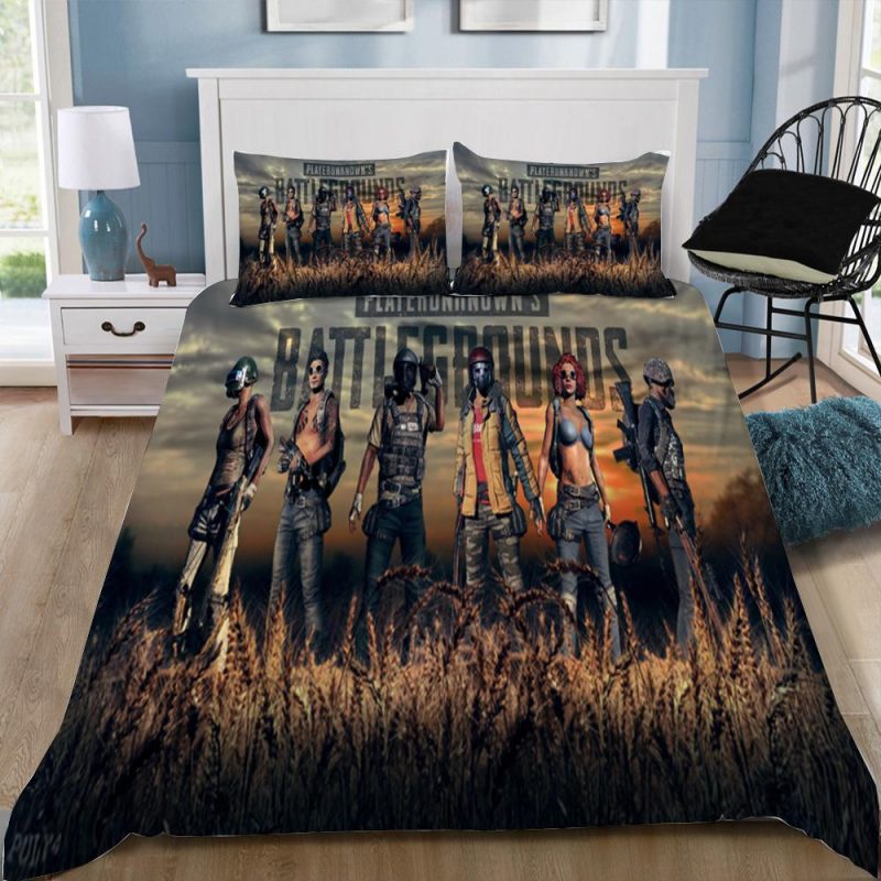 Playerunknownâ€™S Pubg Gamer Duvet Cover and Pillowcase Set Bedding Set 65