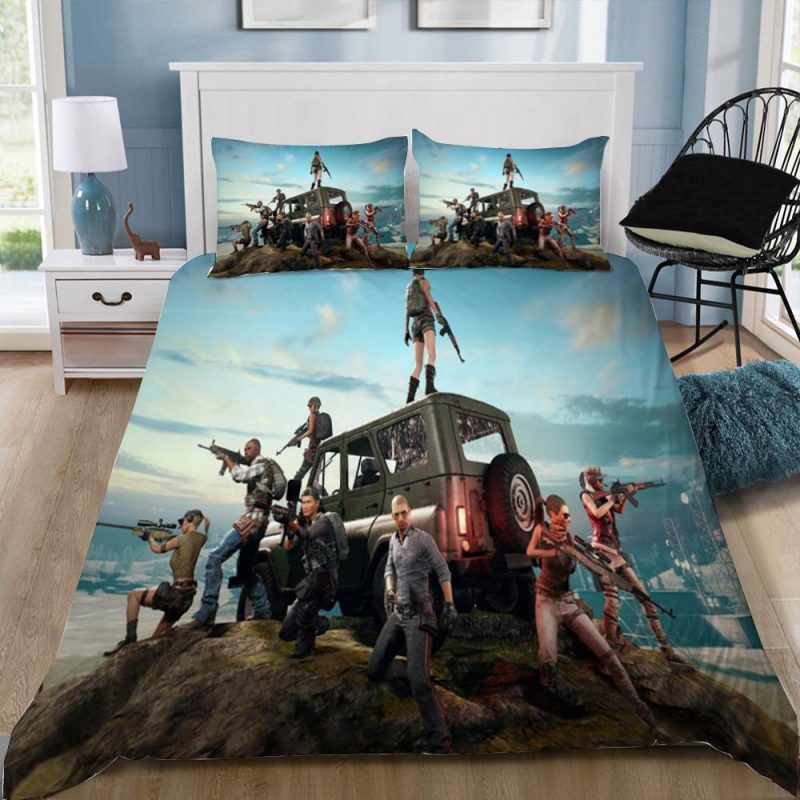 Playerunknownâ€™S Pubg Gamer Duvet Cover and Pillowcase Set Bedding Set 66