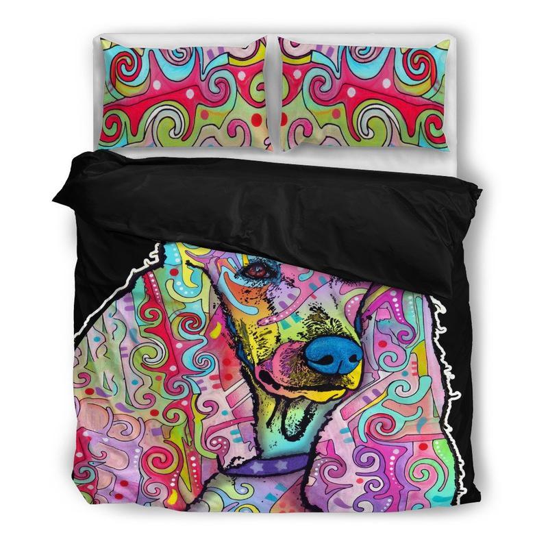 Poodle 2 Duvet Cover and Pillowcase Set Bedding Set