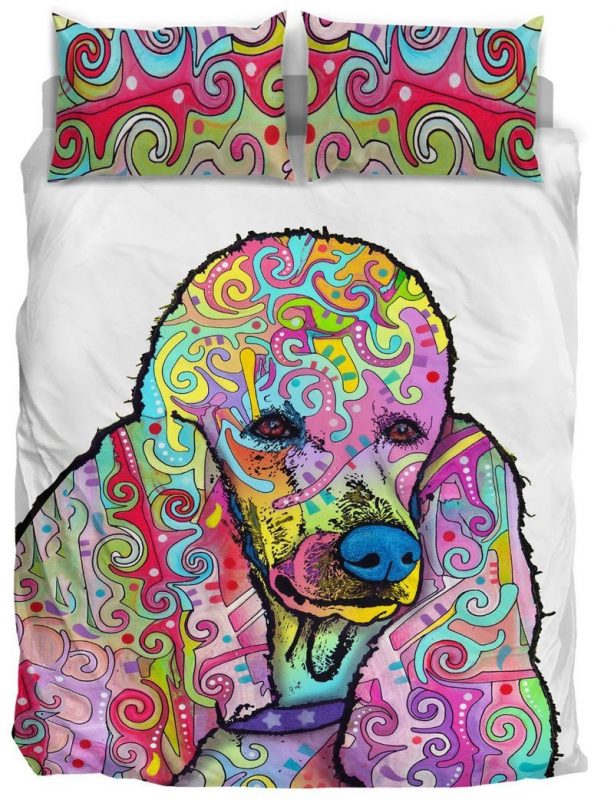 Poodle Duvet Cover and Pillowcase Set Bedding Set