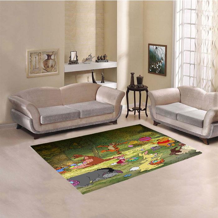 Pooh Party Living Room Rug Carpet