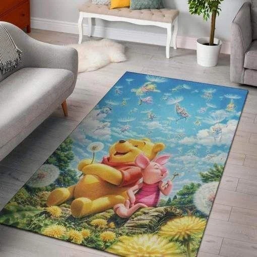 Pooh piglet area rugs living room carpet