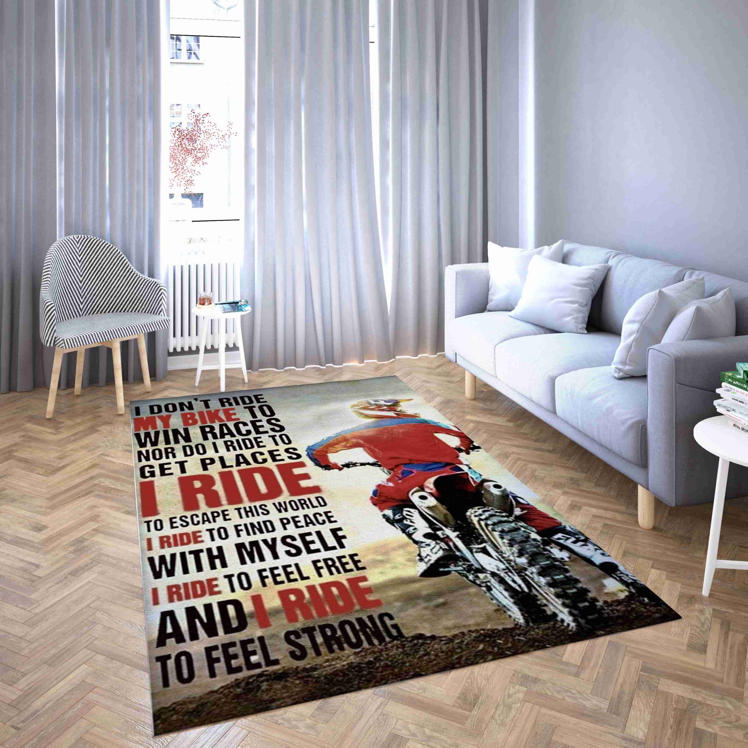 Poster I Don T Ride My Bike Living Room Rug Carpet