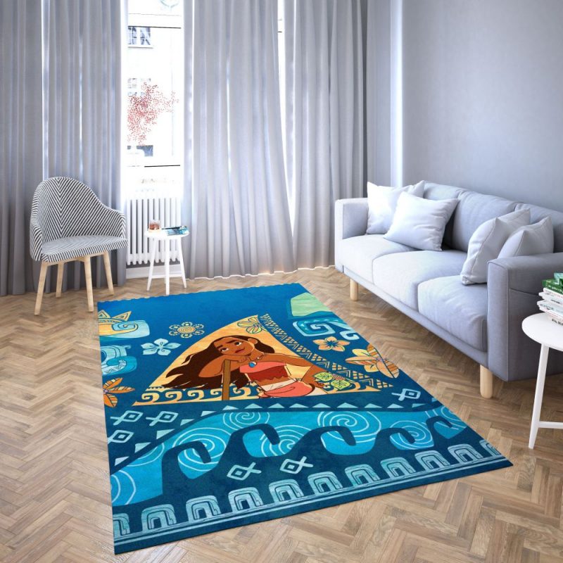 Princess Moana of Disney Favorite cartoon movie Carpet Living Room Rugs 17