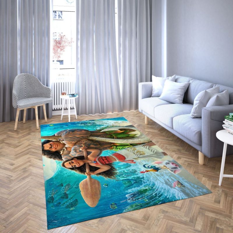 Princess Moana of Disney Favorite cartoon movie Carpet Living Room Rugs 18