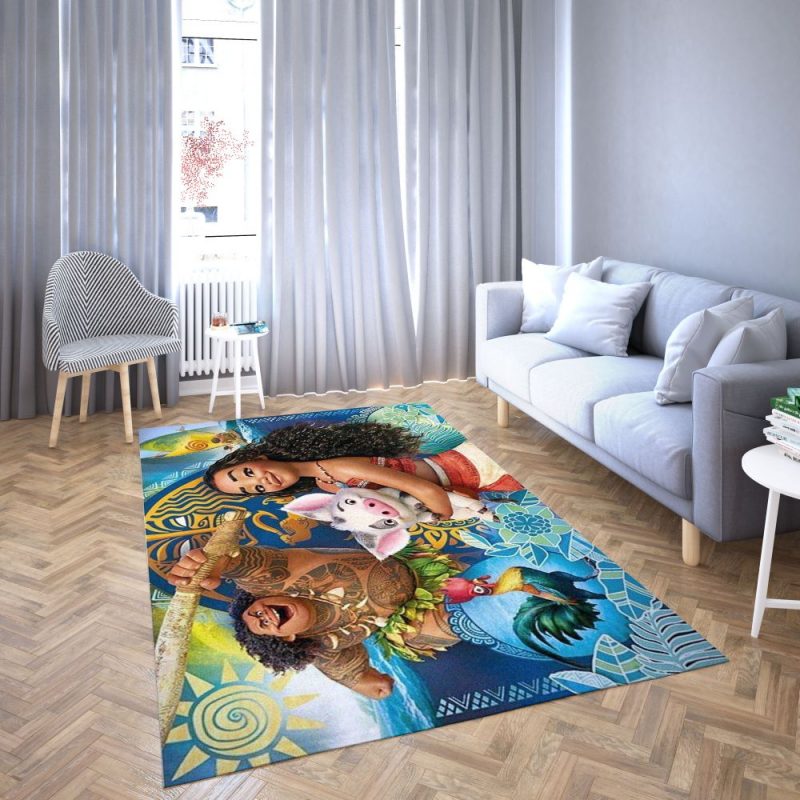 Princess Moana of Disney Favorite cartoon movie Carpet Living Room Rugs 26