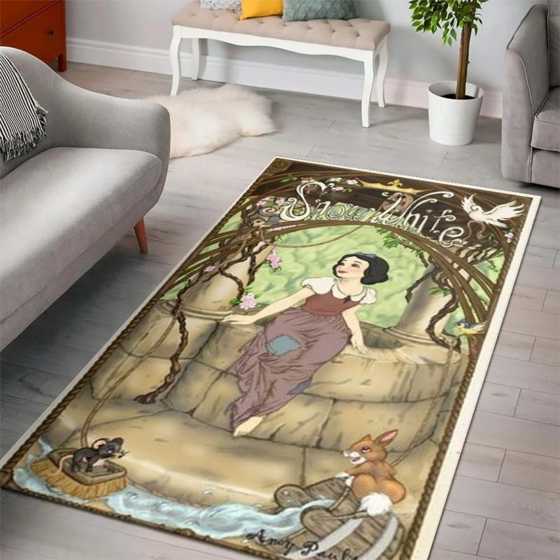 Princess characters disney movies area rugs living room carpet