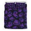 Purple Crystal Cosmic Galaxy Space Print Duvet Cover and Pillowcase Set Bedding Set