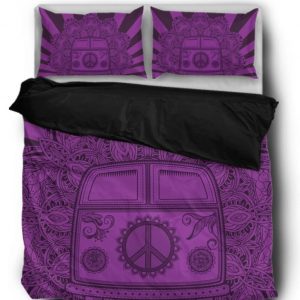 Purple Hippie Duver Duvet Cover and Pillowcase Set Bedding Set