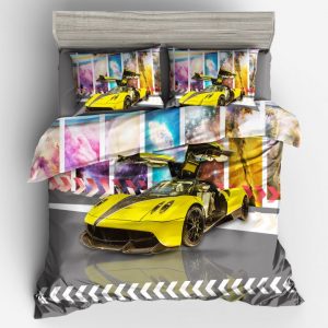 Race Car 1 Duvet Cover and Pillowcase Set Bedding Set