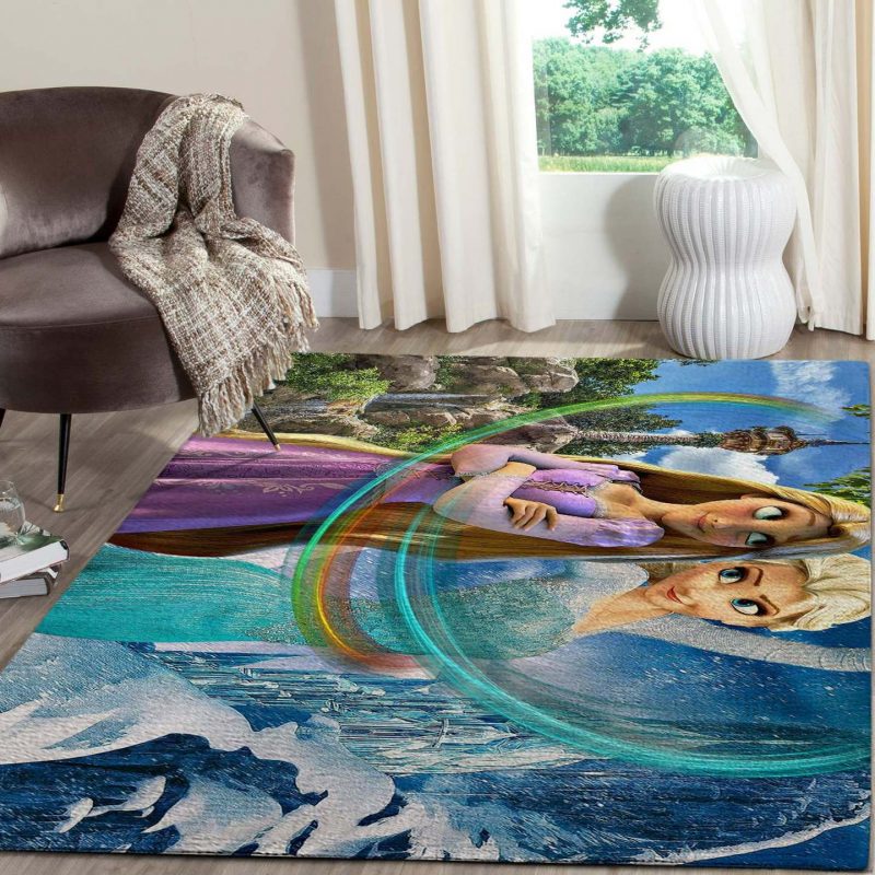 Rapunzel And Elsa Disney Living Room Rugs Carpet