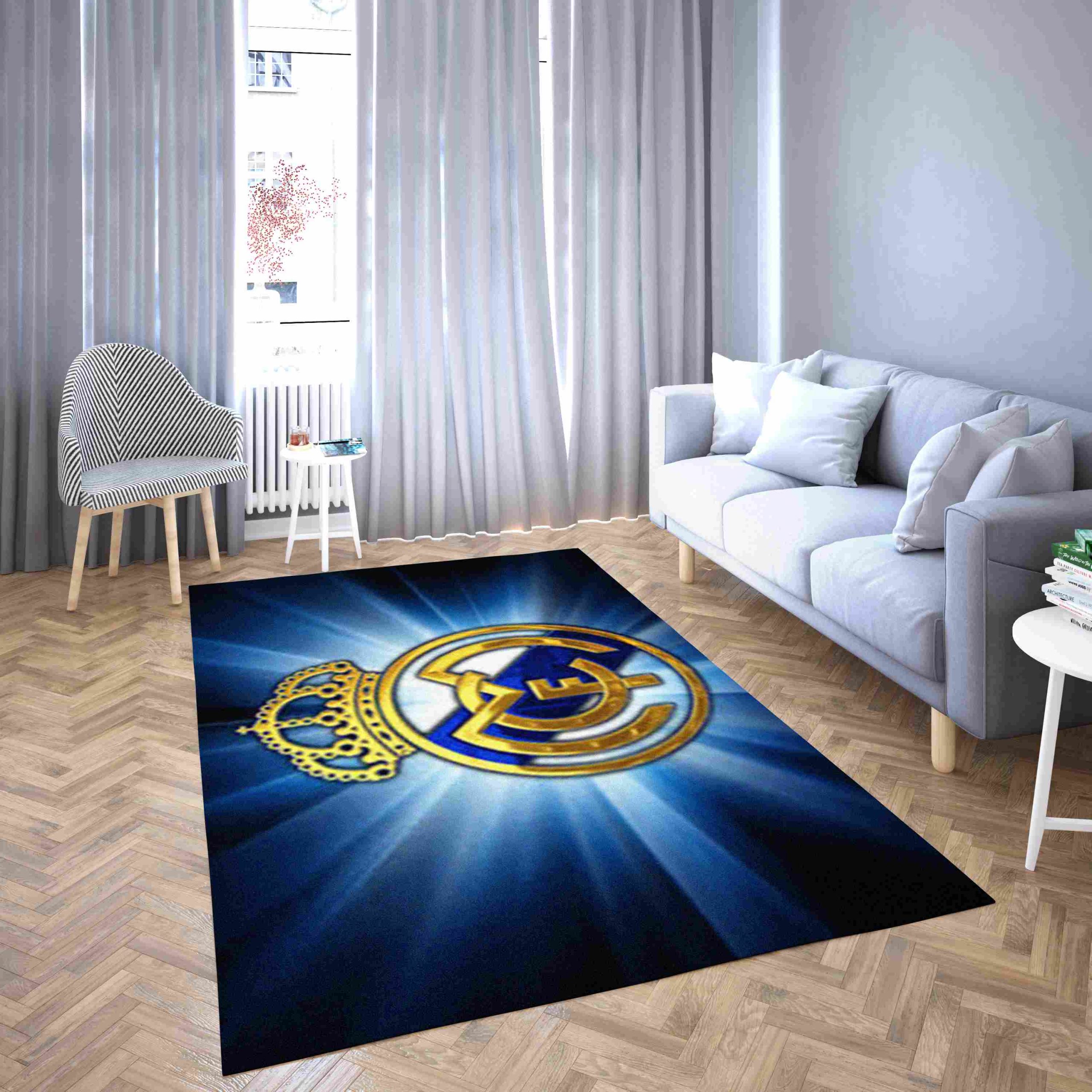 Real Madrid Club Football Shine Carpet Living Room Rugs