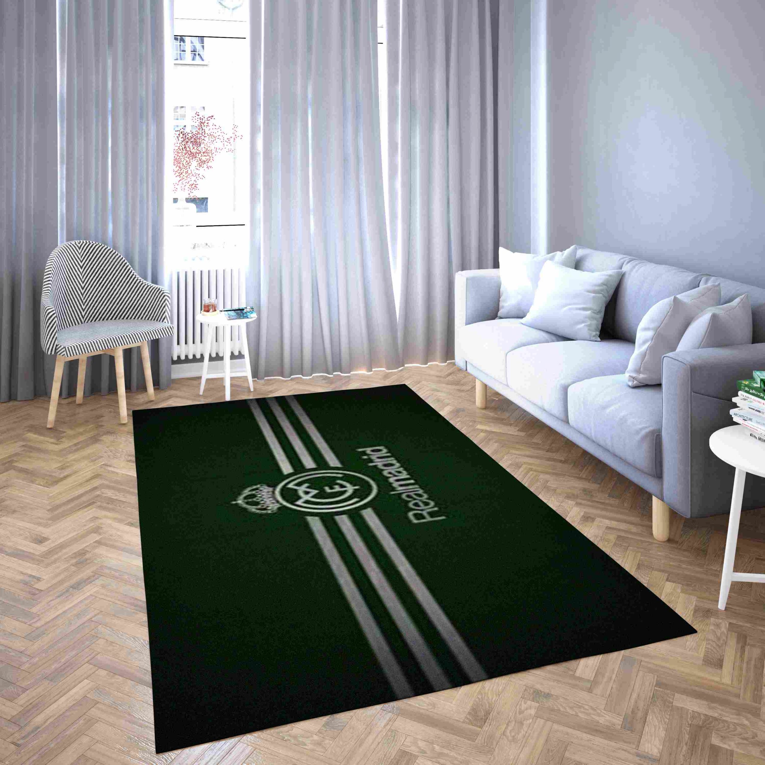 Real Madrid Green Soccer Carpet Living Room Rugs