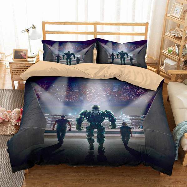 Real Steel Duvet Cover and Pillowcase Set Bedding Set