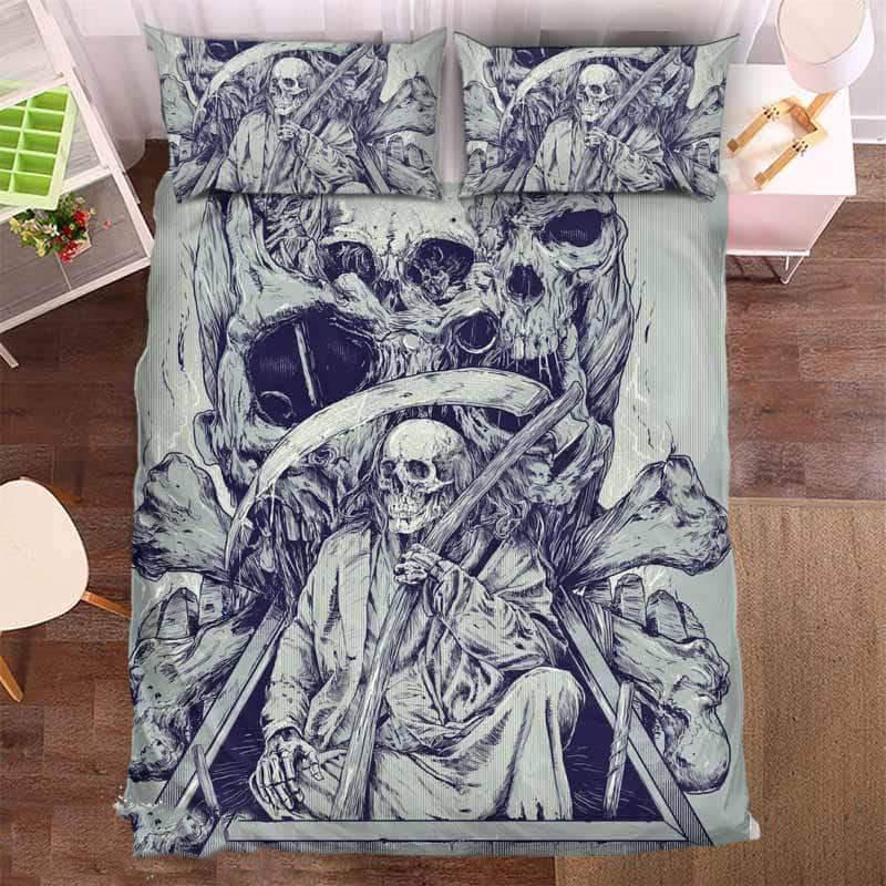 Reaper Skull 1 Duvet Cover and Pillowcase Set Bedding Set