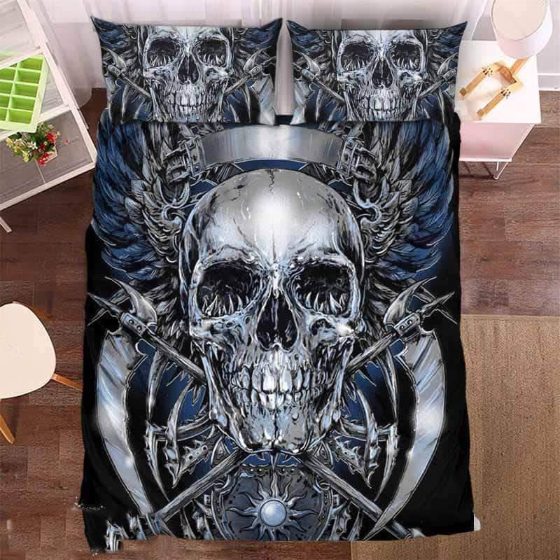 Reaper Skull Duvet Cover and Pillowcase Set Bedding Set