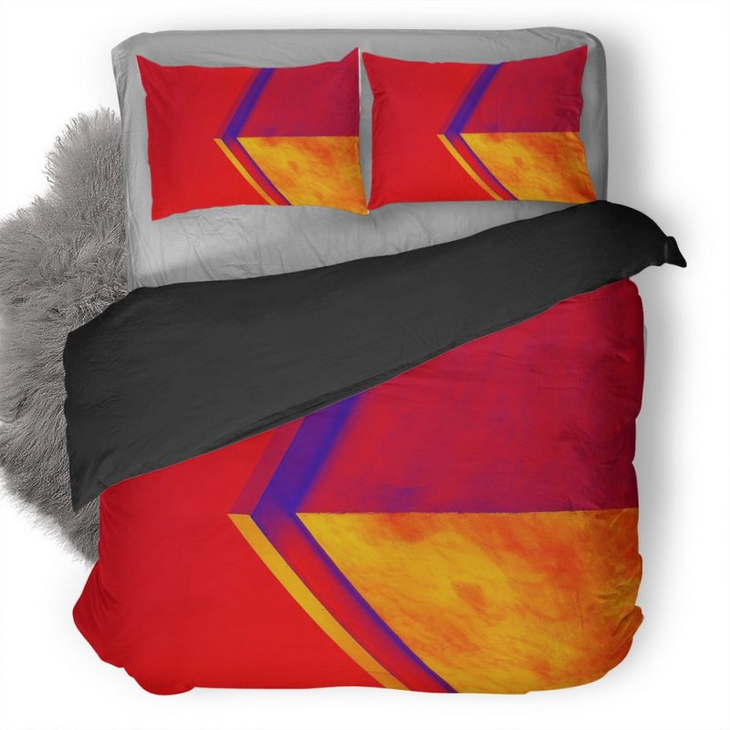 Red Arrows Shapes Art Duvet Cover and Pillowcase Set Bedding Set