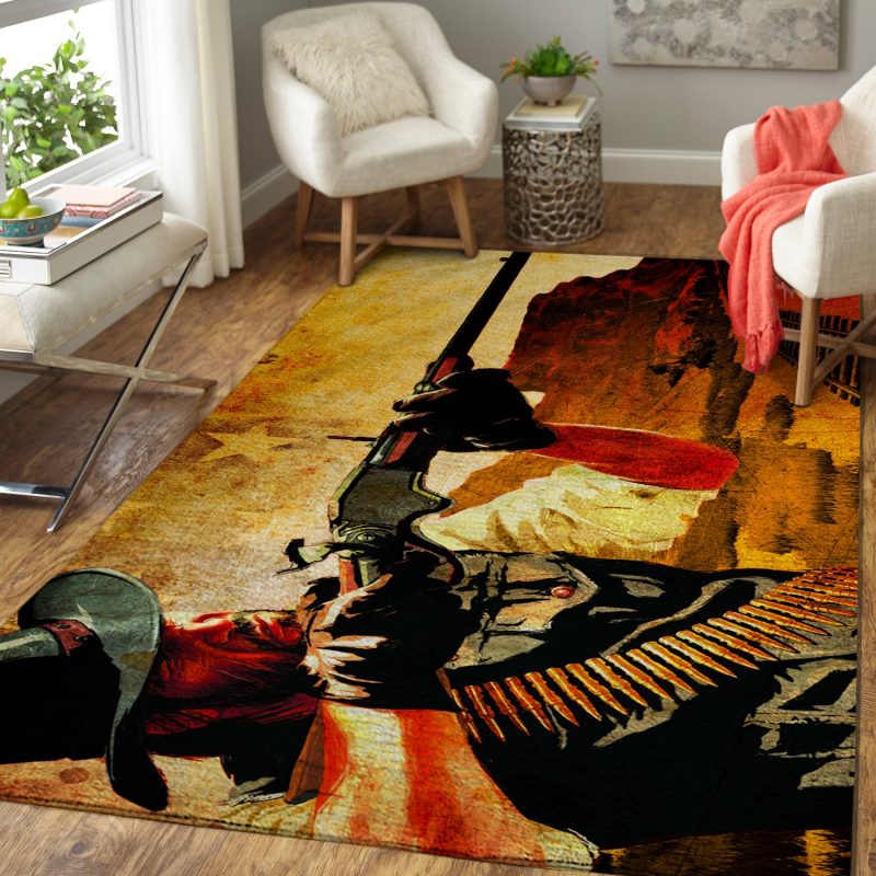 Red Dead Redemption Game Living Room Rug Carpet 3