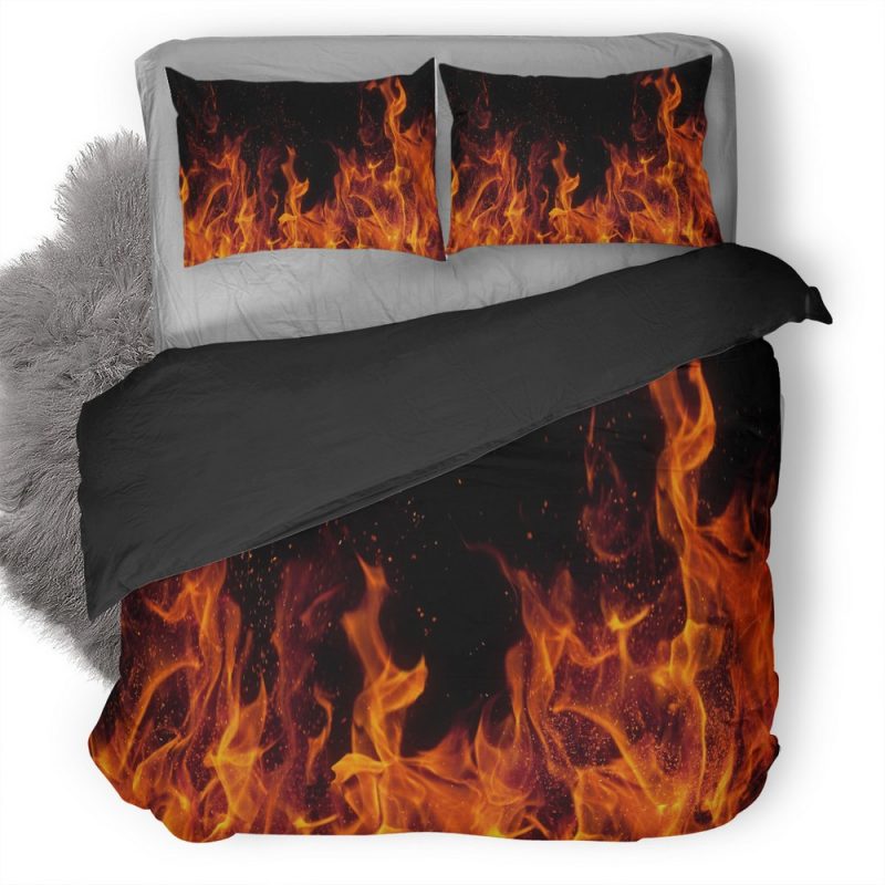 Red Fire Tb Duvet Cover and Pillowcase Set Bedding Set