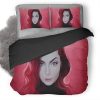 Red Head Women Portrait Digital Ml Duvet Cover and Pillowcase Set Bedding Set