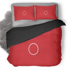 Red Minimalism Image Duvet Cover and Pillowcase Set Bedding Set