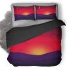 Red Mountains Sun Birds 74 Duvet Cover and Pillowcase Set Bedding Set