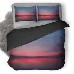 Red Sun Blur Minimalist Vj Duvet Cover and Pillowcase Set Bedding Set