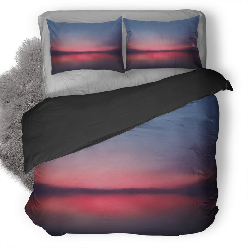 Red Sun Blur Minimalist Vj Duvet Cover and Pillowcase Set Bedding Set