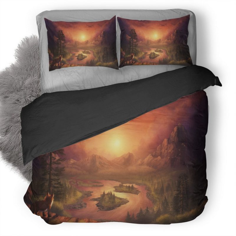 Redfox Digital Art J0 Duvet Cover and Pillowcase Set Bedding Set