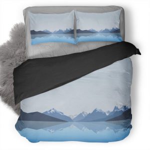 Reflection Lake Landscape Mountains Zf Duvet Cover and Pillowcase Set Bedding Set