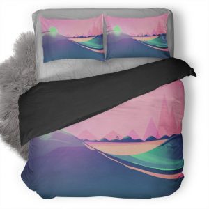 Retro Wave Artistic Wa Duvet Cover and Pillowcase Set Bedding Set