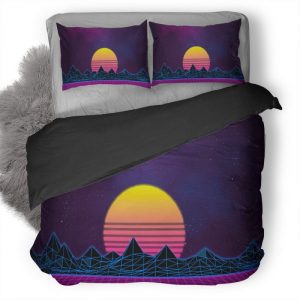 Retrowave Ap Duvet Cover and Pillowcase Set Bedding Set