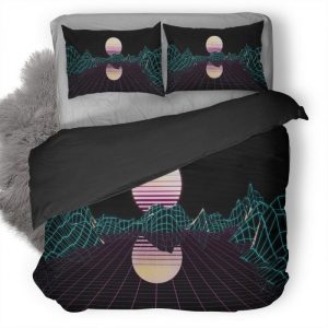 Retrowave Minimalist Gi Duvet Cover and Pillowcase Set Bedding Set