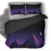 Retrowave Outrun Mountains Night 3L Duvet Cover and Pillowcase Set Bedding Set