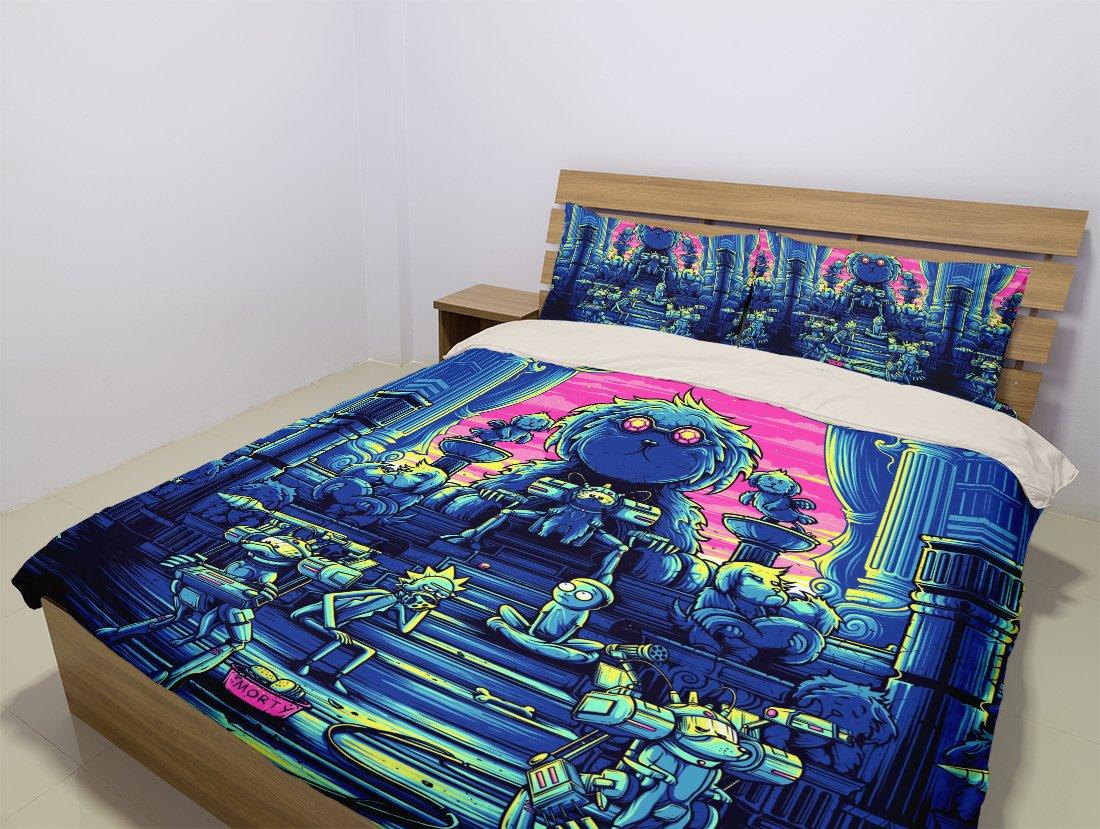 Rick Morty Duvet Cover and Pillowcase Set Bedding Set 1017