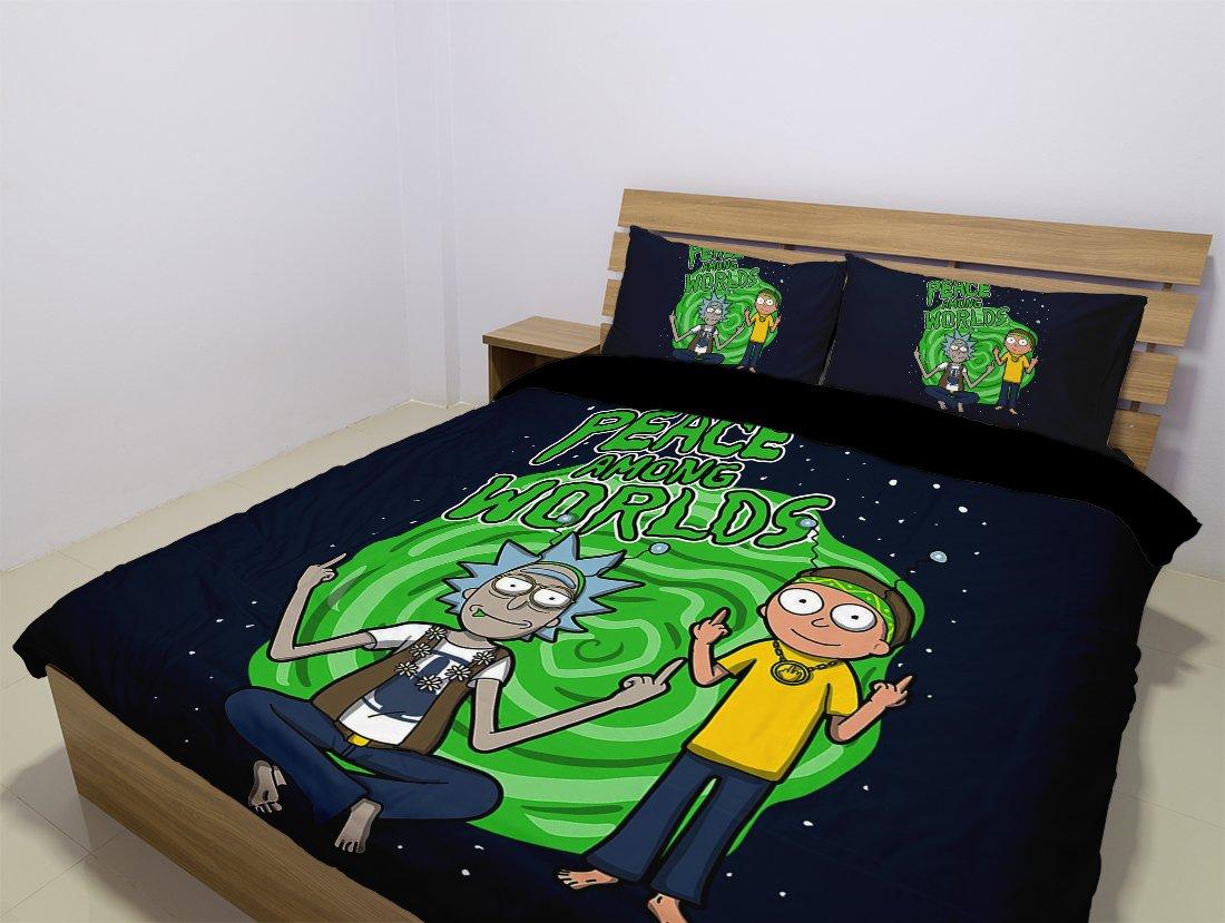 Rick Morty Duvet Cover and Pillowcase Set Bedding Set 1030