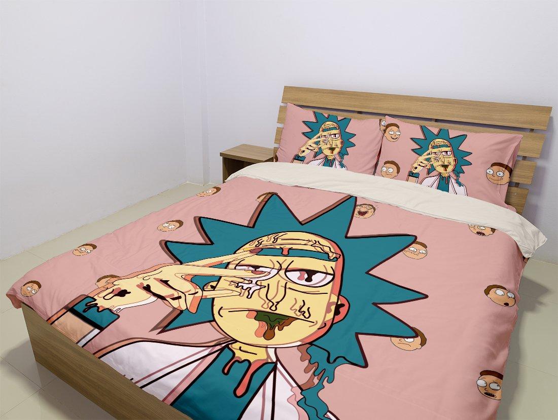 Rick Morty Duvet Cover and Pillowcase Set Bedding Set 1031