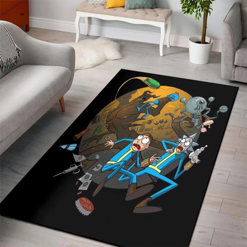 Rick and morty cartoon movies area living room carpet