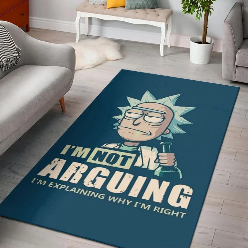 Rick and morty cartoon movies area rug living room carpet