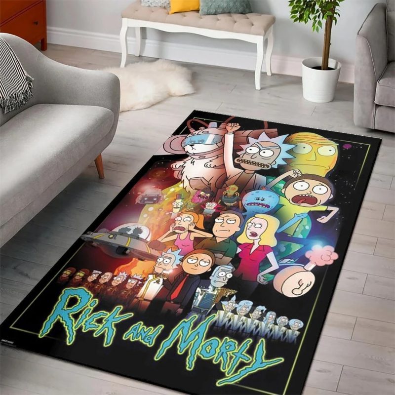 Rick and morty cartoon movies area rugs living room carpet rugs