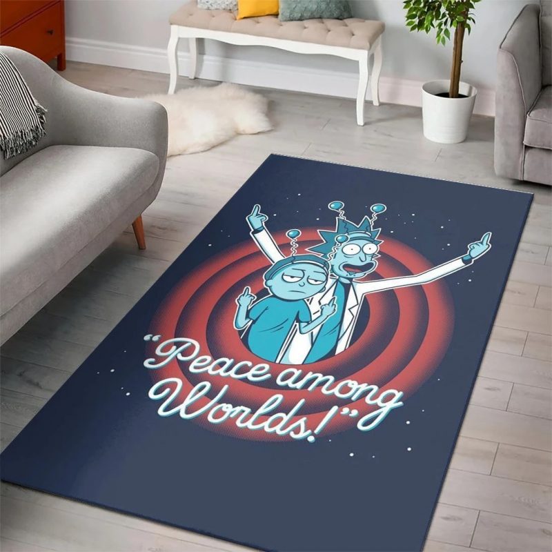 Rick and morty cartoon movies rugs area rugs living room carpet